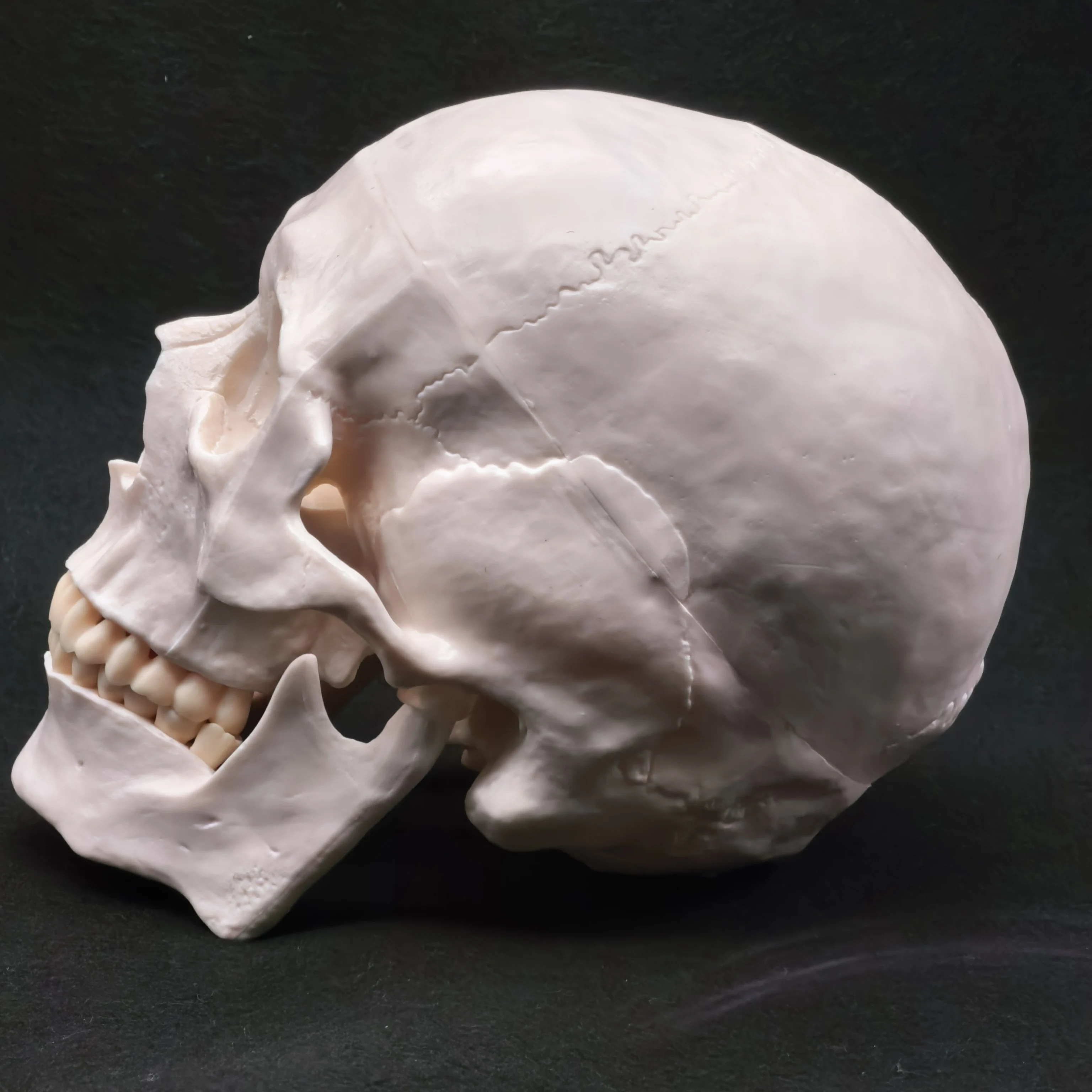Life Size Human Skull Model PVC Anatomical Accuracy with Movable Mandible for Medical Teaching Art