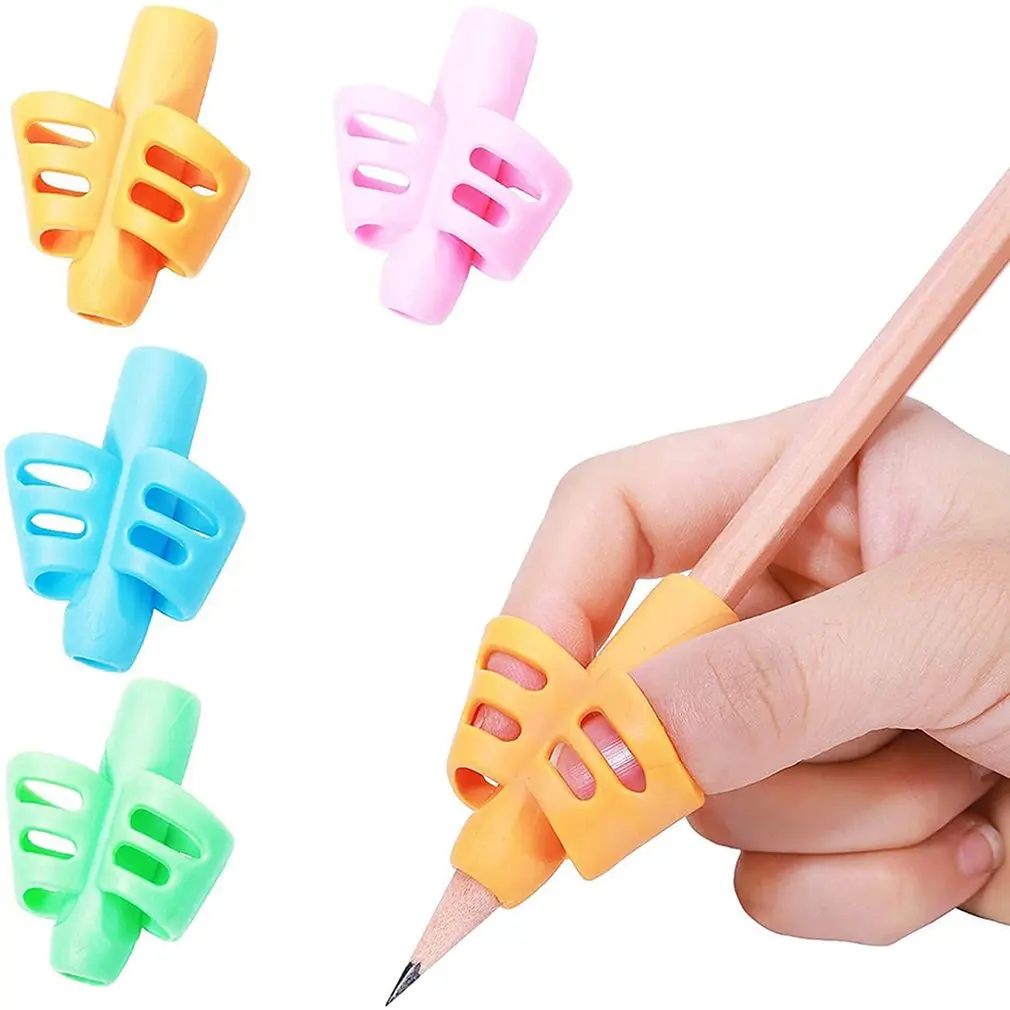 4Pcs Kids Handwriting Grips Hold Corrector Grip Preschool Early Learning Baby Teaching School Supplies Pencil Writing Aid Tool beginner handwriting practice copybook set adult hard calligraphy exercise book copybook calligraphy learning chinese writing