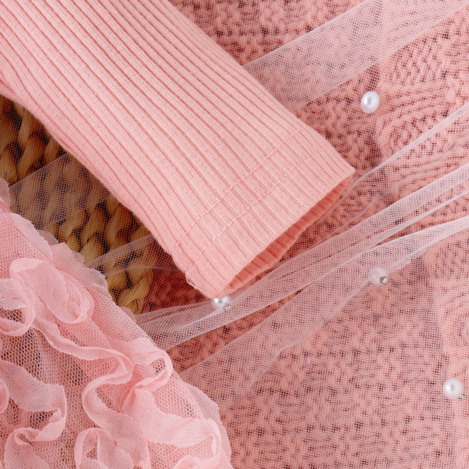 3PCS Flower Skirt, Long-Sleeved Suit + Bow Hair Band 6