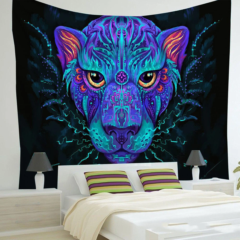 Tapiz De Elefante Indio Con Tampado De Flor De Loto, Mandala Colgante De Pared, Bohemia, Playa