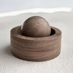 Wooden Essential Oil Diffuser for Home & Car - Mini Natural Fragrance Freshener for Any Room (Brown)