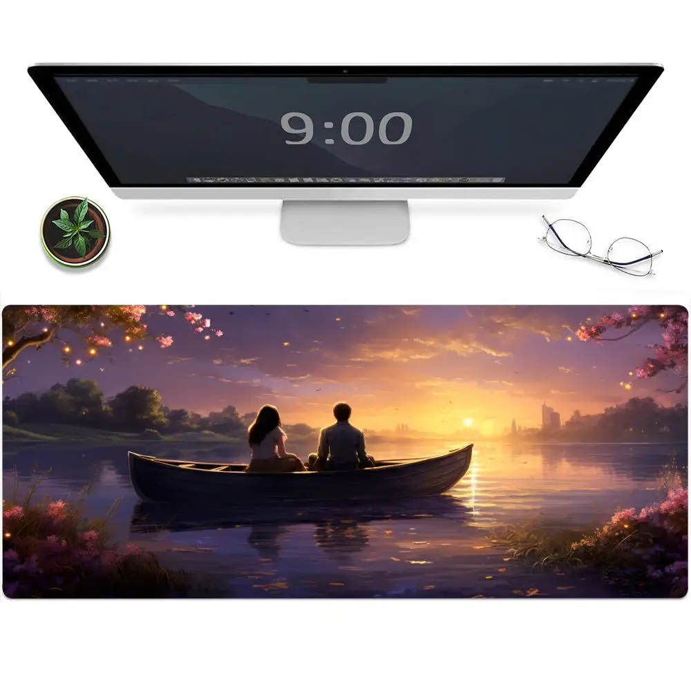 

Mountain River Landscape Gaming mats Mouse Pad Gaming Mouse Desk Mat Gamer keyboard Large Keyboard Pad Desktop gaming accessories Rubber Mouse Cushion