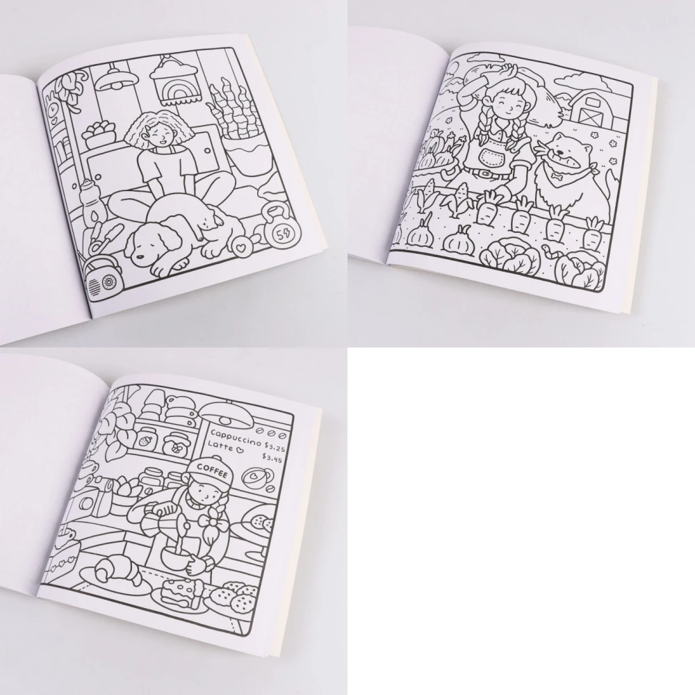 Into the Garden: A bold and simple coloring book for adults and teens featuring plants, flowers and cute animals 6