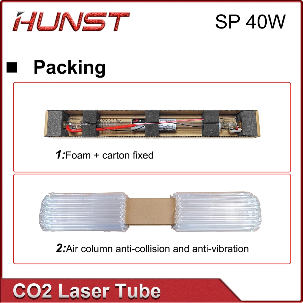 Hunst SP 40W Co2 Laser Tube Diameter 50mm Length 700mm for Engraving and Cutting Machine