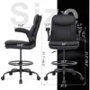 Tall Office Chair, Drafting Chair for Standing Desk, High Desk Chair with Adjustable Height and Flip-up Arm 3