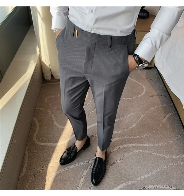 2022 Wedding Dress Pants for Men Business Suit Pant Casual Slim