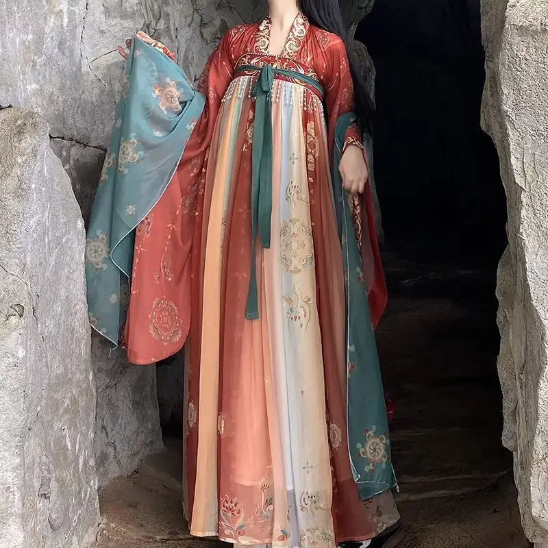 

Hanfu Dress Women Ancient Chinese Hanfu Set Stage Dance Dress Female Cosplay Costume Party Outfit Summer Red Hanfu Dress Plus XL