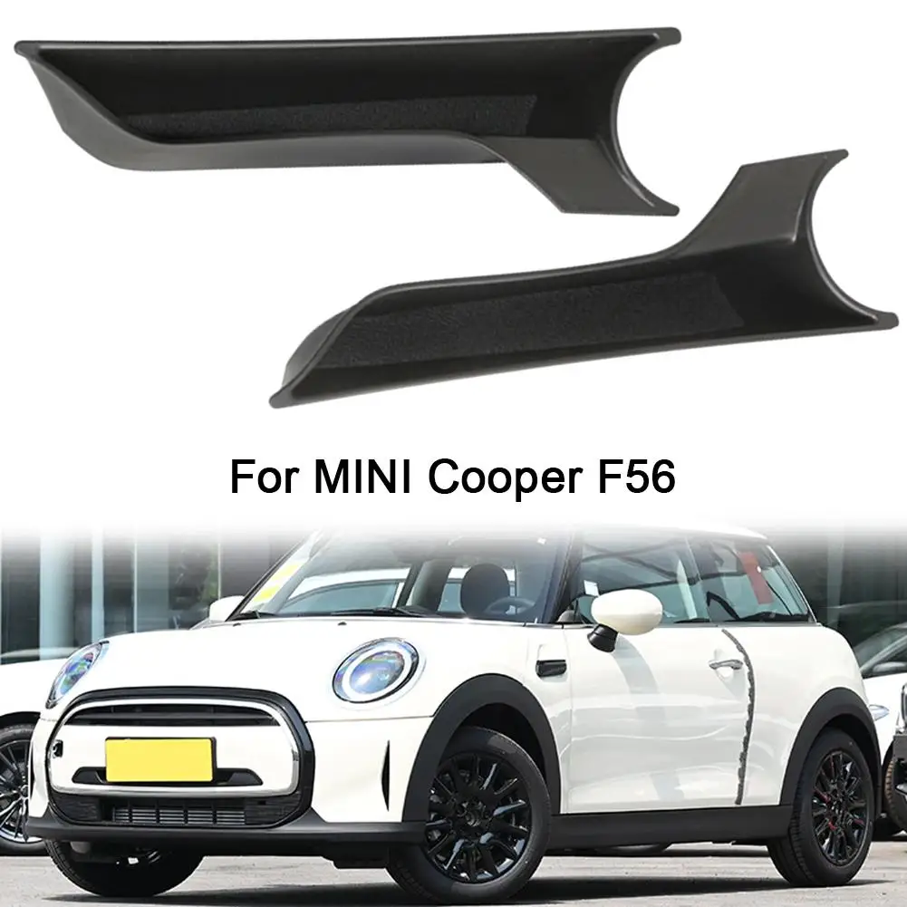 

Ящик для хранения для салона автомобиля, 2 шт., для MINI Cooper F56 ABS, Автомобильный Дверной подлокотник, ящик для хранения, органайзер, Holde Tirm, черный