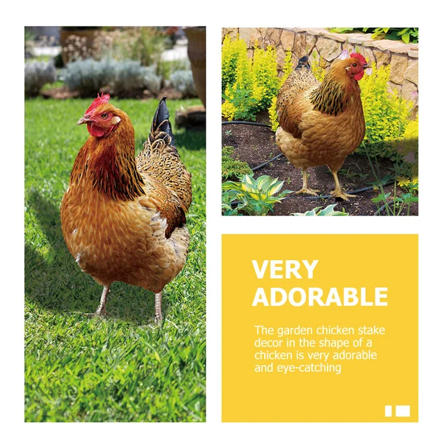 Csirke Kerti Udvar Kakas Gyep Dekoráció Tét Fém Dísz Jel Ábra Vas Betét Akcióállatok Farmfigura - Image 3