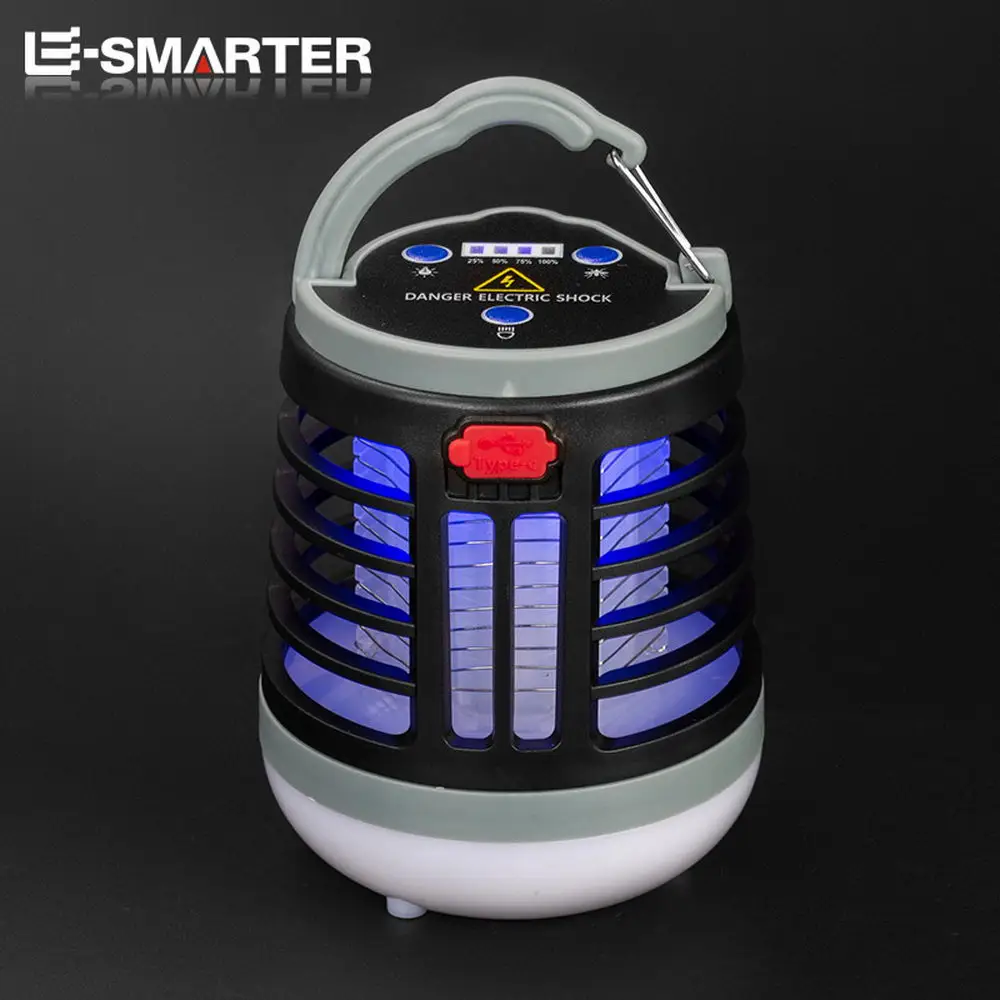 Portable Mosquito Repellent Lamp Rechargeable LED Flashlight Waterproof Camping Killer Lamp With Power Display