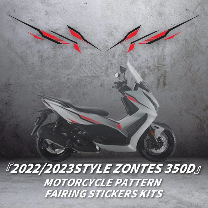 For ZONTES 350D Bike Accessories Stickers Pattern Fairing Kits Pasted On Motorycle Paint Parts Area Refit Decoration