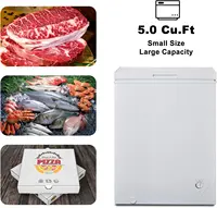 Freezer 5 Cu.Ft. Deep Freezer, Quiet Compact Freezer with Adjustable Thermostat Control and Removable Wire Basket, for Apa 2