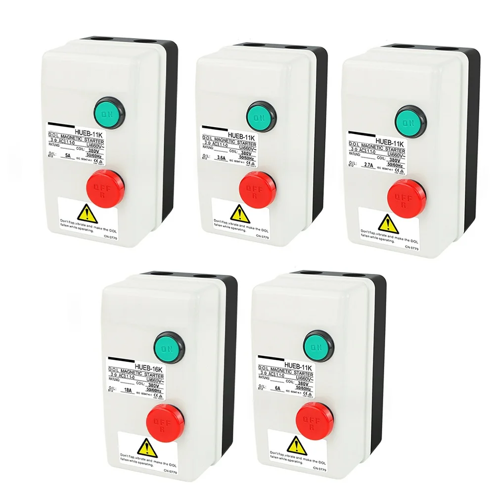 

1 шт. 3-фазный 380 В Магнитный электрический стартер переключатель водонепроницаемый для компрессора электрическое оборудование принадлежности аксессуары