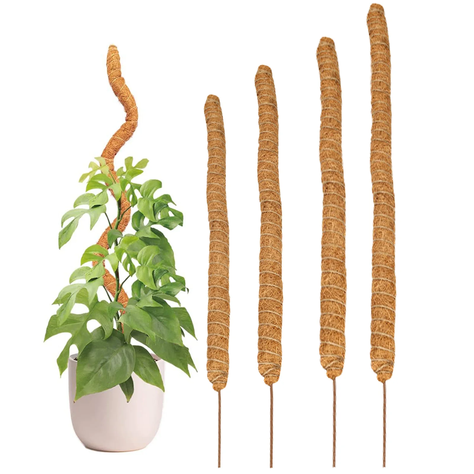 Bendable Moss Pole Plant Climbing Pole Coir Moss Stick Palm Vines Stick