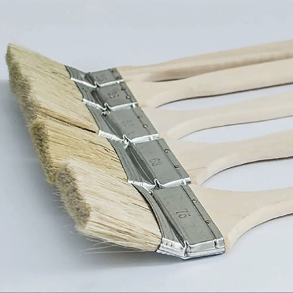 Long Handle Elbow Marine Paint Brush Solid Wood Handle Cleaning Tool Elbow Paint Brush Wall Painting Mixed Pig Mane Hair