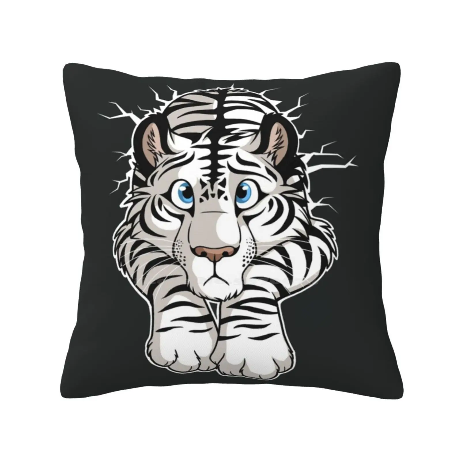 Bloccato Tigre Bianca (Crepe Bianche) Federa Antiscivolo Tigre Gatto Grande Gatto Di Pria Bianco Bloccato Furry Anthro Wall Divertente