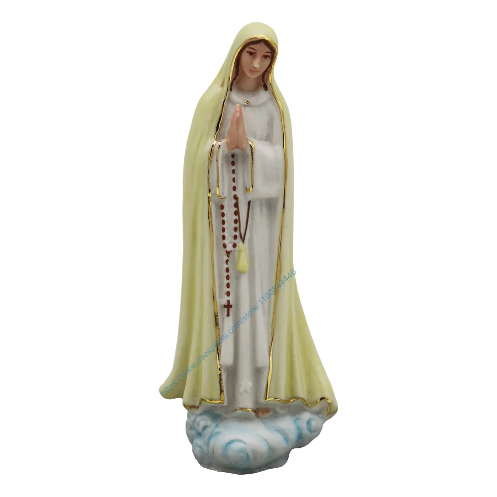 Holy Statue, Virgin Mary Ornement, Pray Decoration, Height 11cm,Ceramic