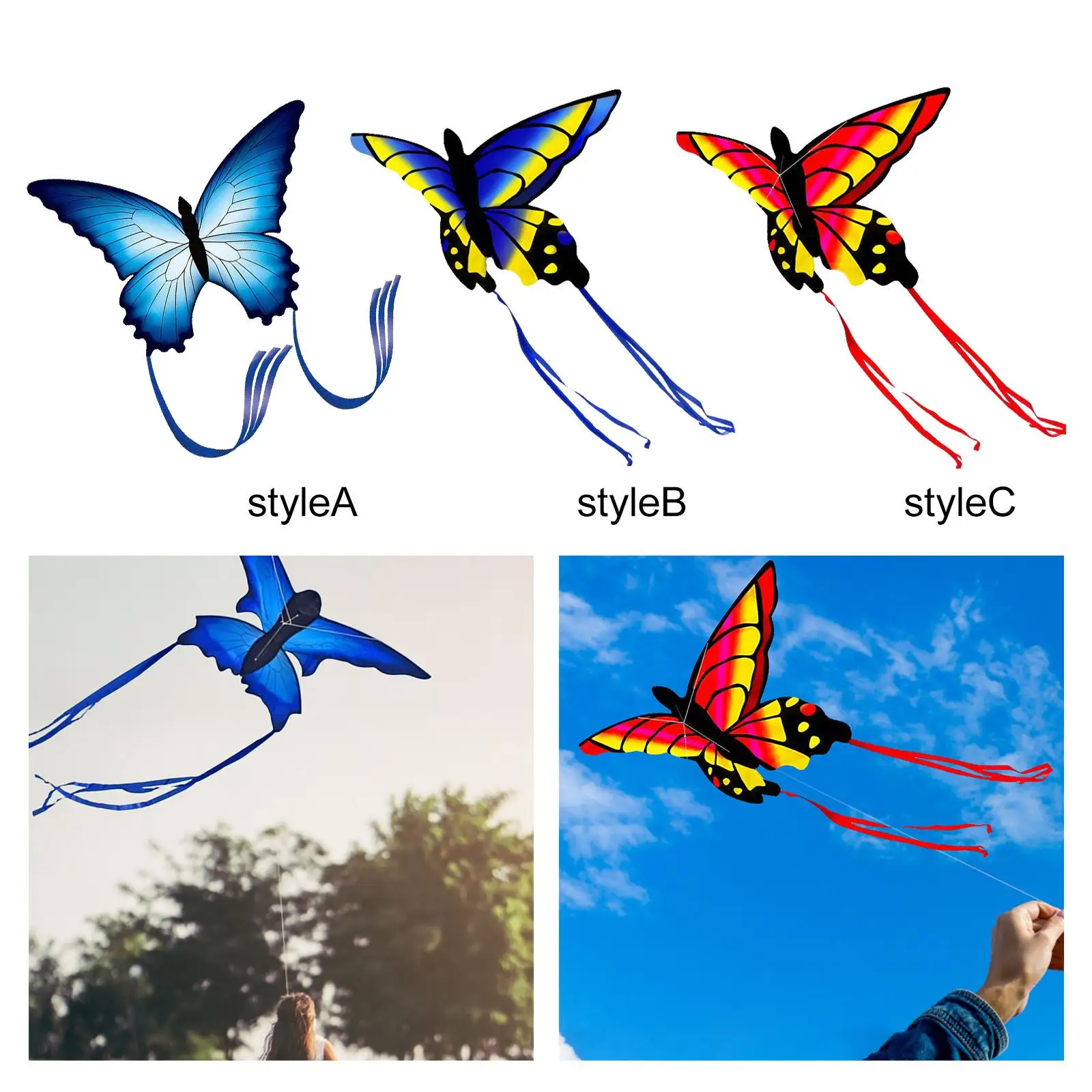 Funny Butterfly Kite Flying Game, Outdoor Sports, Colorful Toys, Playing Games,