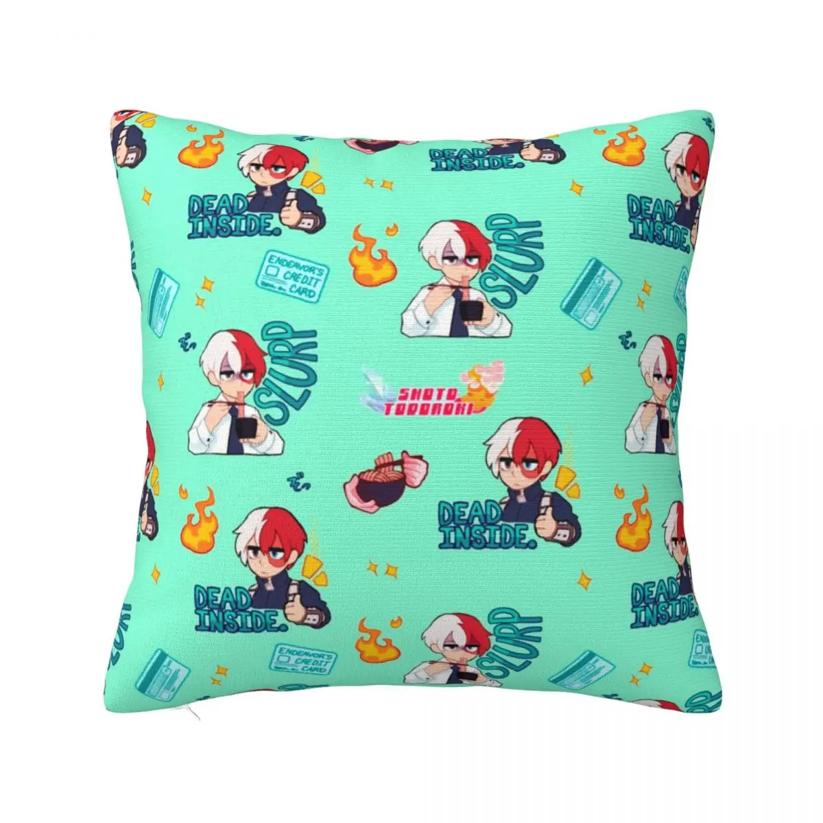 

Shoto Todoroki Memes My Hero Academia Pillowcase Soft Fabric Cushion Cover Gift Anime Pillow Case Cover Home Wholesale 18"