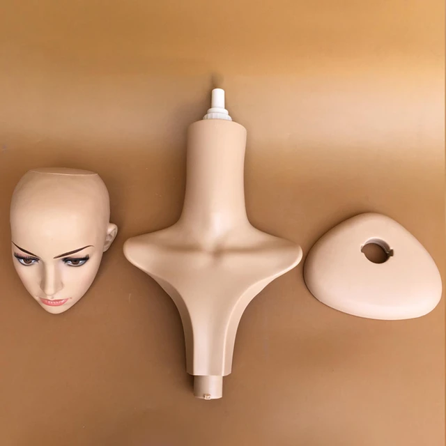 Woman Mannequin Head Model with Shoulder Sturdy Accessory for Shopping Mall  Style D