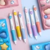 3pcs Happy Beans Gel Pens Set Ergonomical Triangle Grip Erasable Black Color Ink 0.5mm Ballpoint for Writing School A7682 1