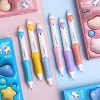 3pcs Happy Beans Gel Pens Set Ergonomical Triangle Grip Erasable Black Color Ink 0.5mm Ballpoint for Writing School A7682 1