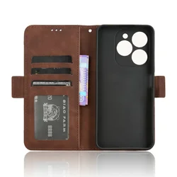 Luxury Leather Wallet Phone Case with Magnetic Closure and 360° Protection for Blackview Shark 9 5G (Brown)