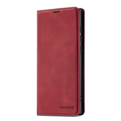 Elegant Leather Flip Wallet Phone Case with Card Slot - XiaoMi Mi 11T (Red)