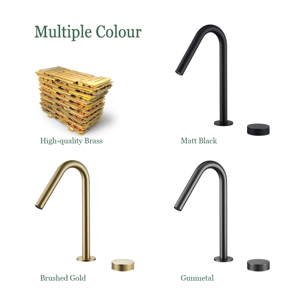 Matte Black Basin faucet Knurled knob Sink Tap 360 Rotating Spout two holes Desk Mounted Basin Tap Bathroom Widerspread faucet basin faucet,bathroom faucet