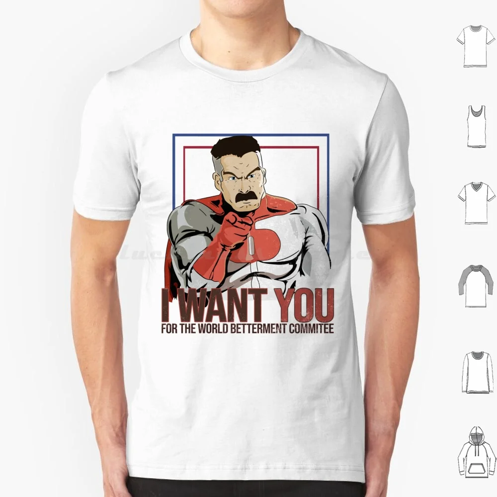 Omni Man Ti Vuole! Maglietta 6Xl Cotton Cool Tee Omni Man Snapbles Heroes Series Meme Think I Want You Atom Eve Boys Geek