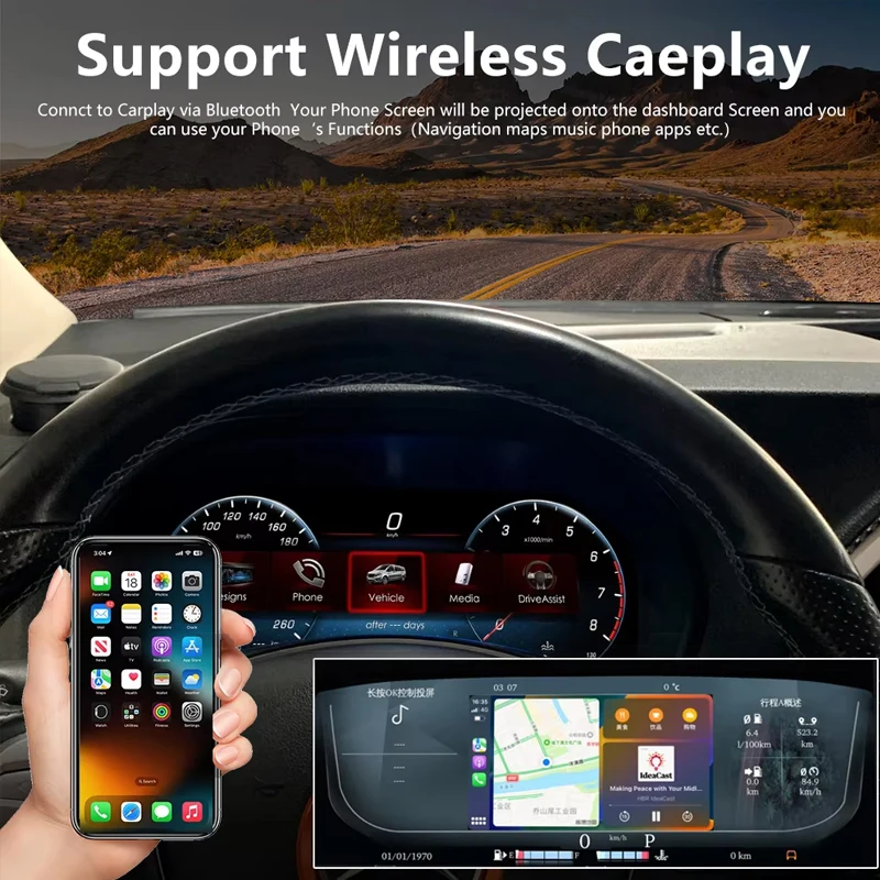 Panel de Instrumentos Digital para Mercedes-Benz Vito 2024 / CarPlay Inalámbrico 4