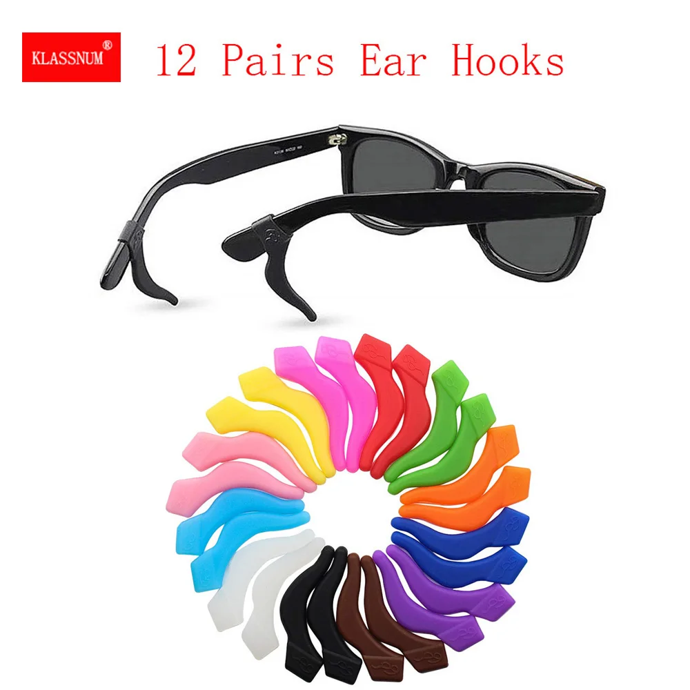 Klass num 12 Paar rutsch feste Ohr haken für Kinder und Erwachsene runde  Griffe Brillen Sport Tempel Tipps weicher Silikon Ohr haken
