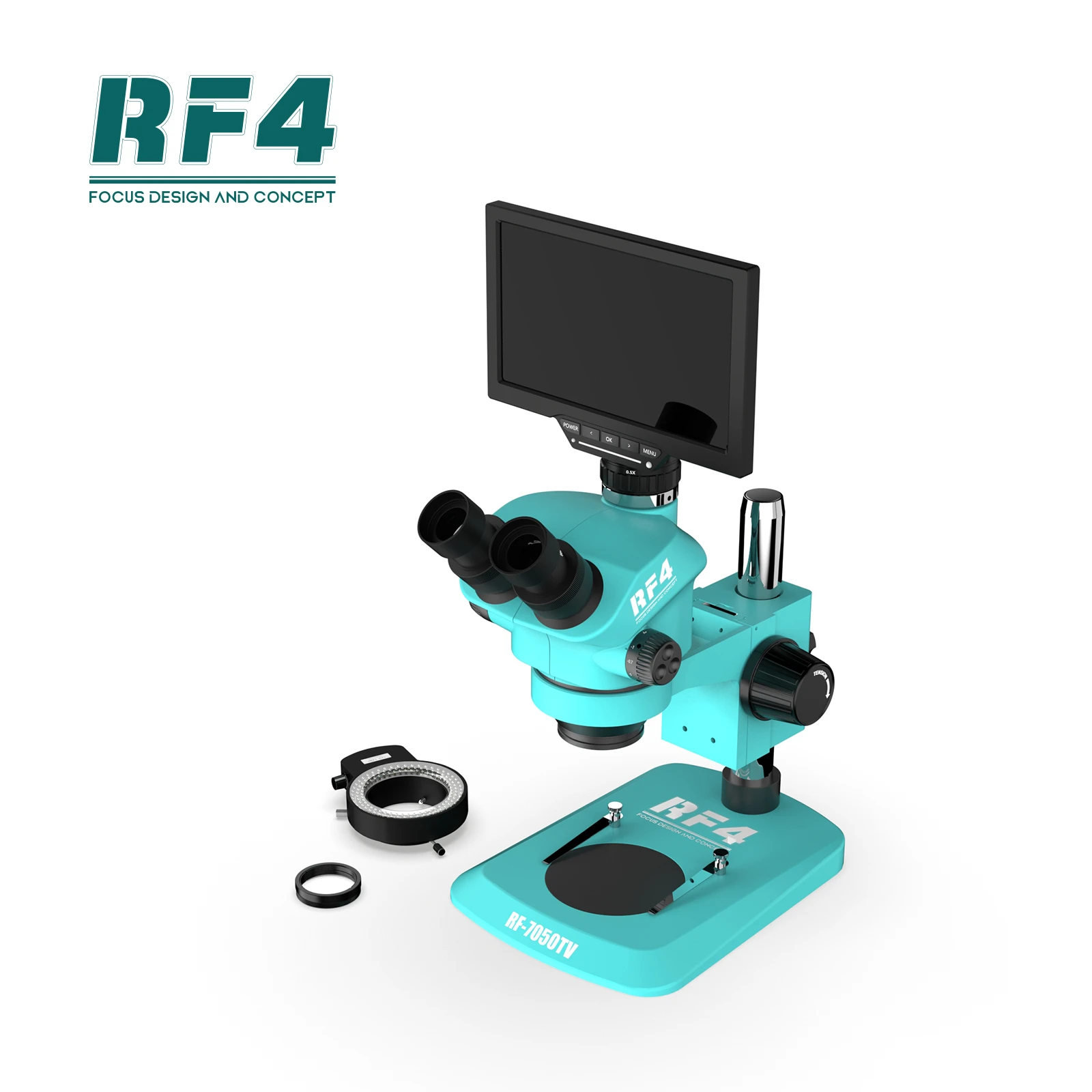 Rf4 750x 6.565x Confocal Trinocular Microscope 16mp Hdmi Wifi Smart