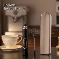 Mousseur à lait sans fil électrique, mixeur portatif de type C, mini cafetière en acier inoxydable, fouet mélangeur pour café, cappuccino, crème 5