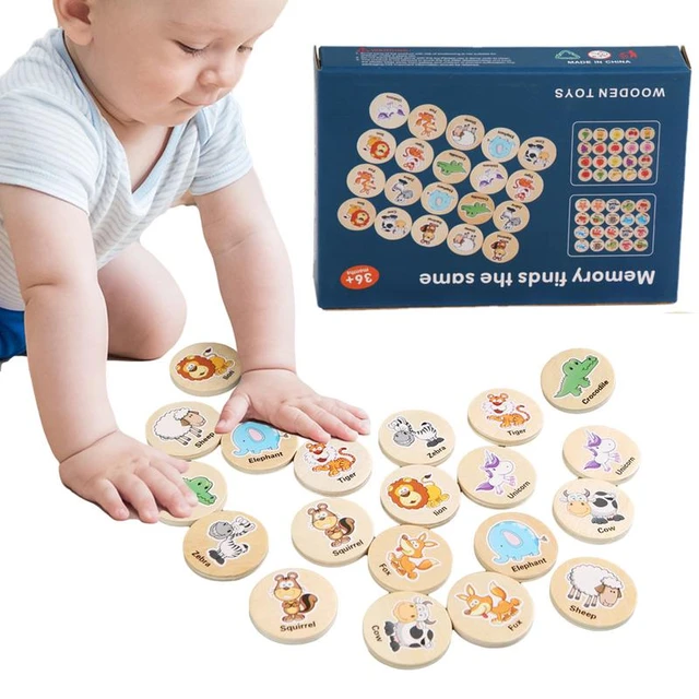 Jogo de xadrez Montessori Memory Match 3D Puzzles Educacional precoce de  madeira, festa em família, jogo interativo casual, brinquedo para crianças,  criança - AliExpress