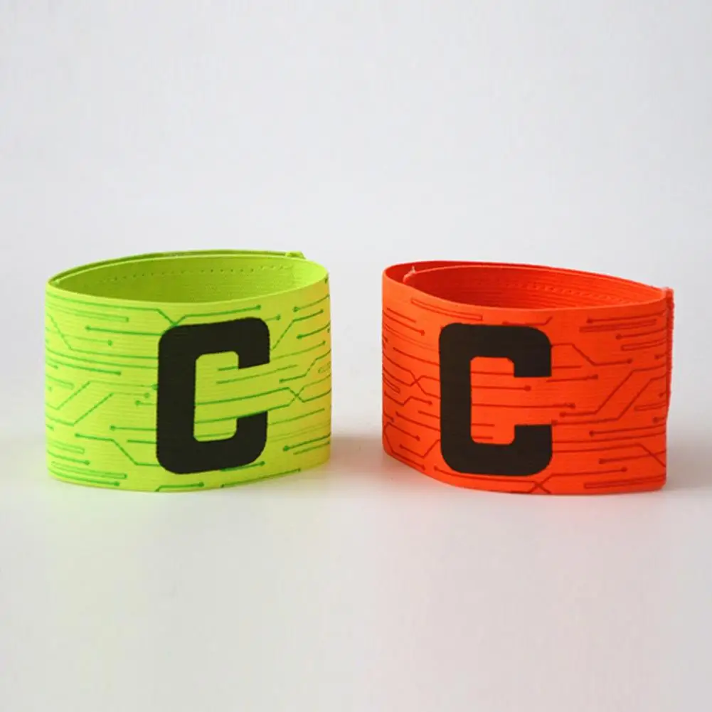 Soccer Captain Armband with Adjustable Fastener Tape Football Arm Band Elastic Captain Arm Band Team Accessories Капитан Амбэнд.