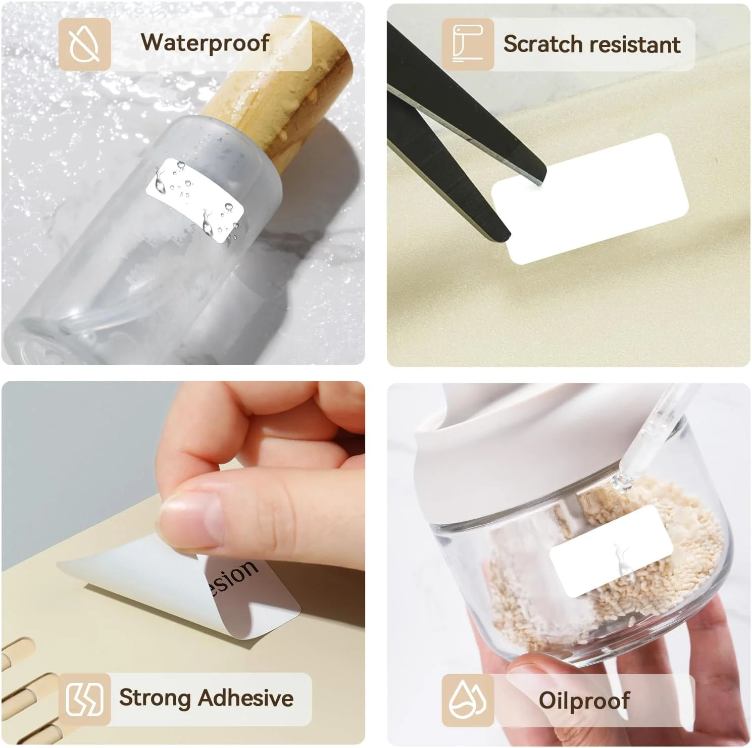 Niimbot White Label Sticker For D11 D110 D101 Self-Adhesive Label Pure White Waterproof Anti-Oil Sticker Labeling Tape Paper