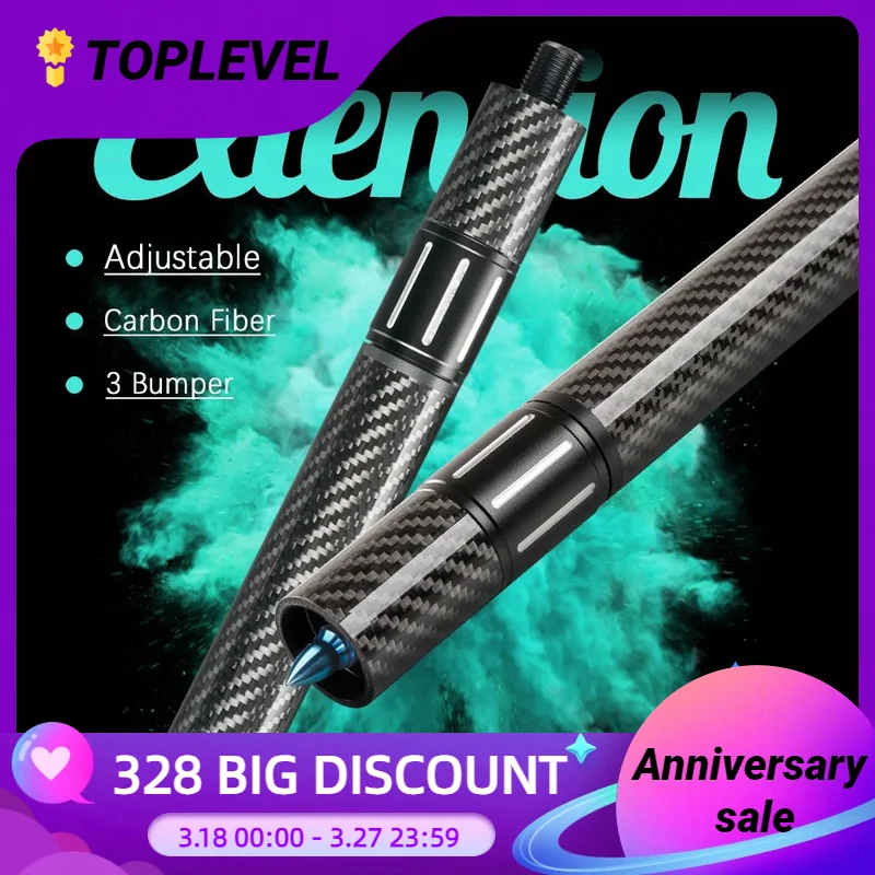 Carbon Fiber Billiards Extension Bumper, Extendable Stick, Billiard Accessories for Mezz Predator, KONLLEN ZOKUE Jflowers Cue konllen jflowers one piece snooker cue carbon fiber cues 10 10 2mm tip145cm carbon energy shaft whole cue hand inlay snooker cue