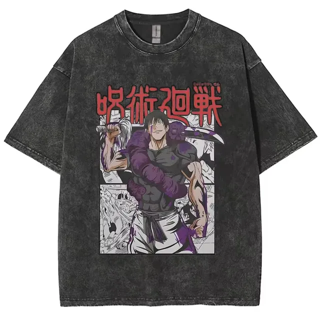 Anime Jujutsu Kaisen Gojo Satoru T Shirts Washed Men Women Cotton Harajuku T-Shirts High Quality Retro for Men Women Tops Tees 2