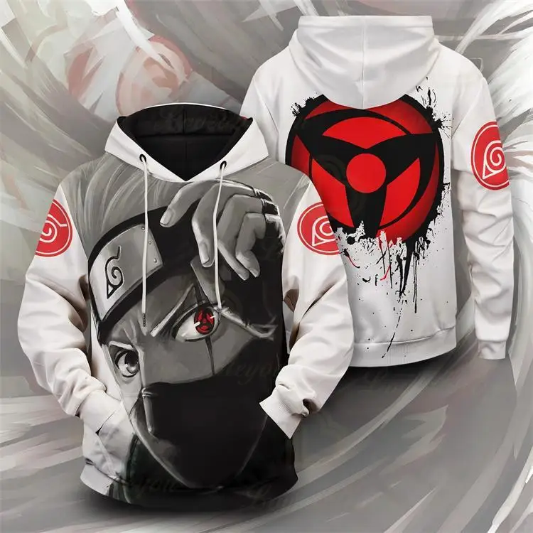 Naruto Akatsuki Nuvem Símbolos Pulôver Hoodie Hkrp # De $83,35