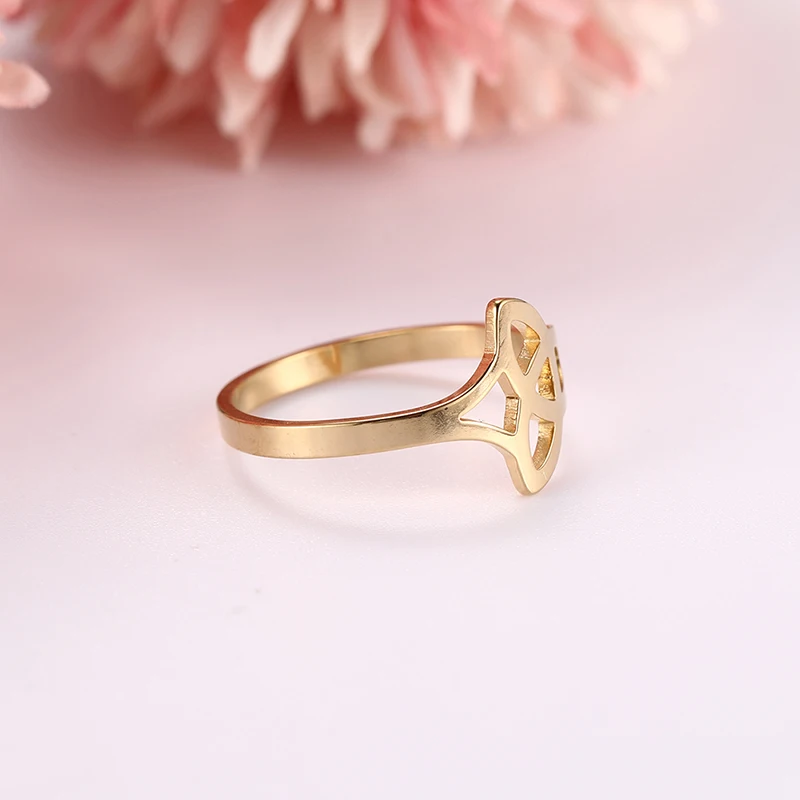 Kkjoy Edelstahlring für Frauen, keltische hohle Fingerringe, Krone, Lotus, Hexerei, Amulett, Pentagramm, Schmuckgeschenk – Detail 13