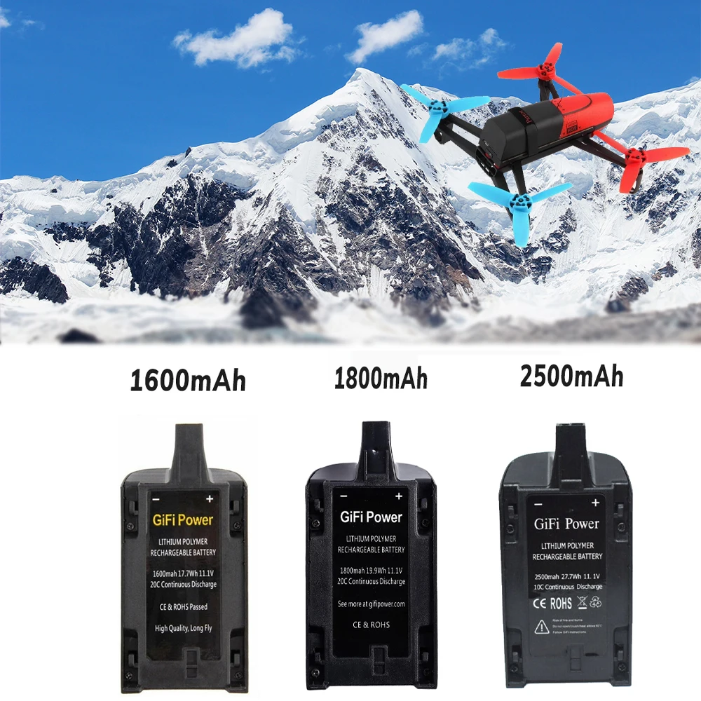 Goolsky 11.1V 2500mAh 10C 3S 充電式バッテリー Parrot Bebopドローン RC FPV 2個での出品 Cargador Coche Teledirigido Bateru00eda Lipo 3s 11.1v 3000mah 35c