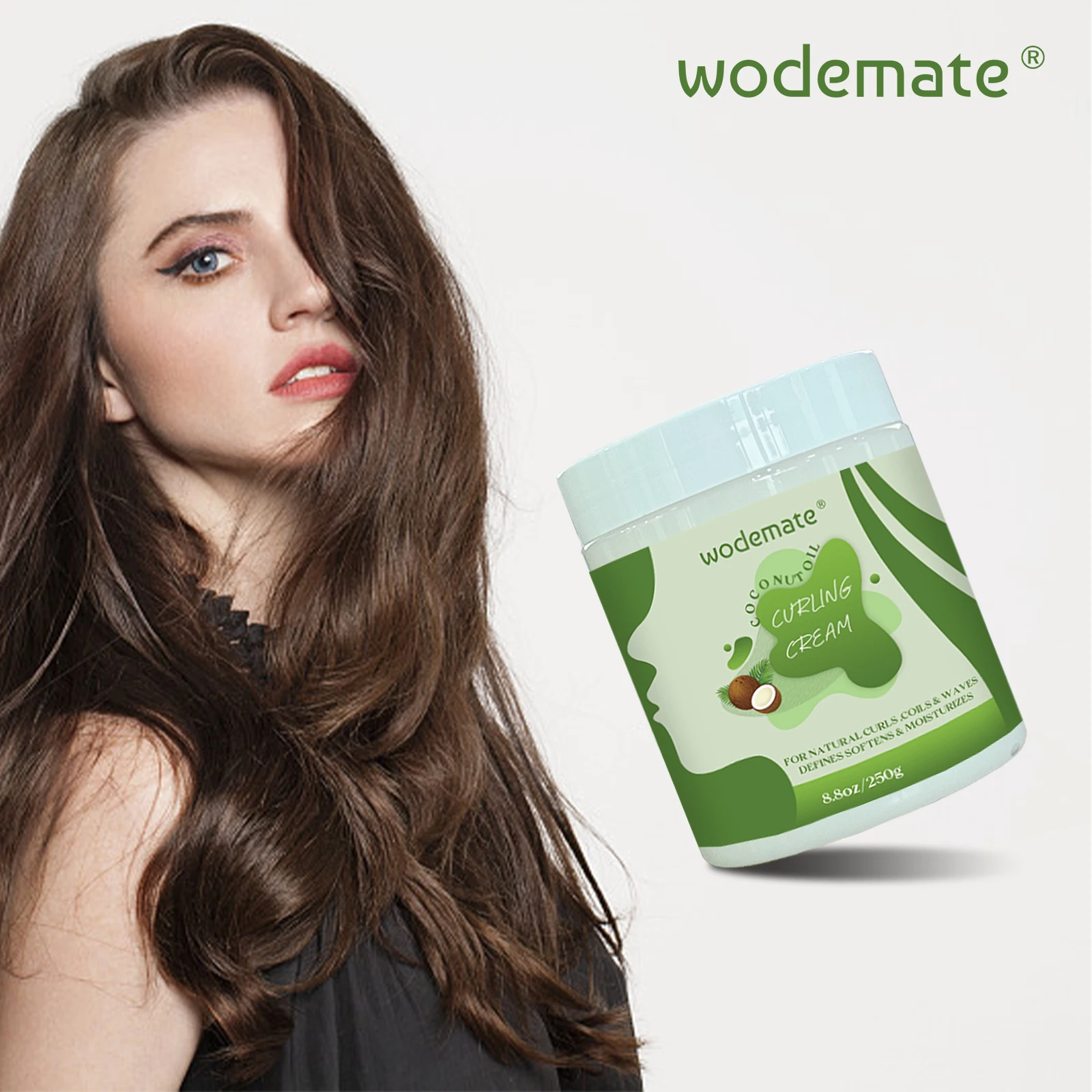 250ml Private Label Add Shine Private Label Coconut Scent Natural Ingredients Curling Cream for Natural Hair
