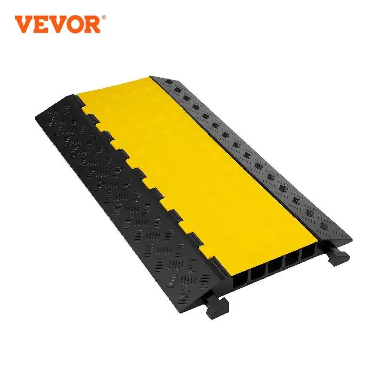 Vevor 5 Channel Cable Protective Wire Cord Ramp Driveway Rubber Traffic