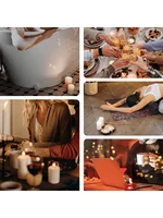 100 Pieces/200 Pieces for Cherry Wood Candle Wicks for Candles, Wooden Candle Wicks, Smokeless Ringing, with Iron Brackets, Candle Glue Dots, Candle Warning Labels DIY Candle Making 6