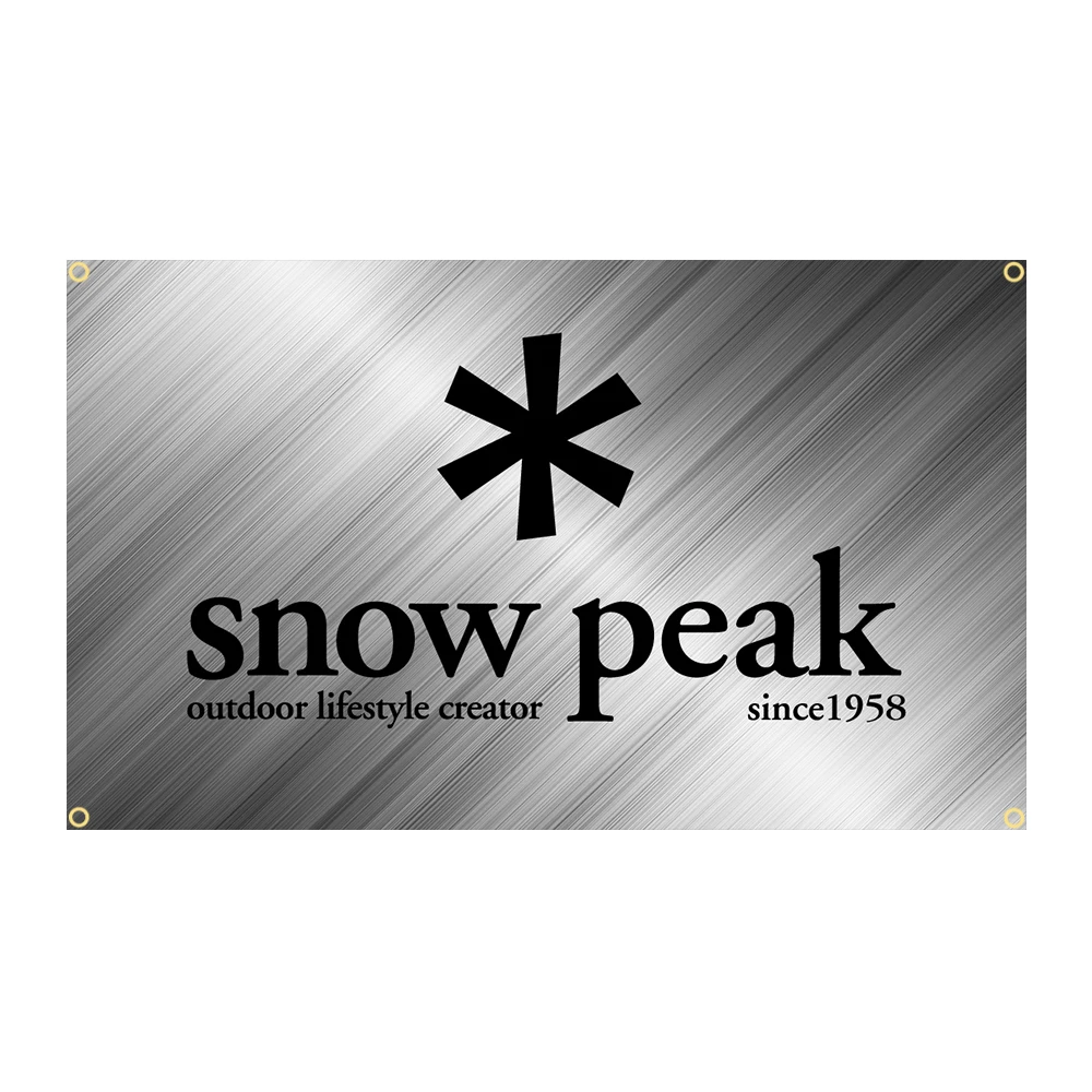90 × 150 センチメートルスノーピーク旗ポリエステルプリント屋外
