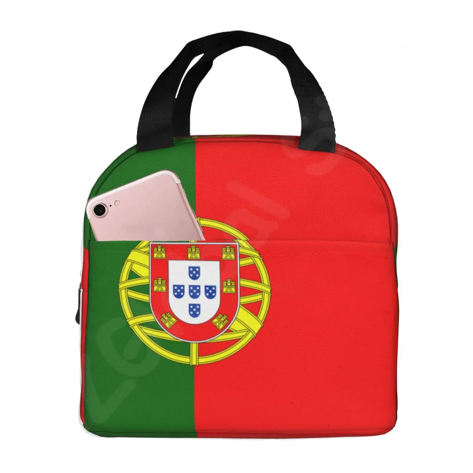 

Термобокс для ланча с португальским флагом, изолированная сумка для ланча, сумка-тоут, многоразовая водонепроницаемая для мужчин и женщин, для работы, путешествий, пикника, путешествий