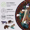 Wooden Puzzle Mandala Horse 3D Wood Jigsaw Puzzle Retro Toys Wooden Animal Puzzles Board Game For Adults Kids With Wood Gift Box 6