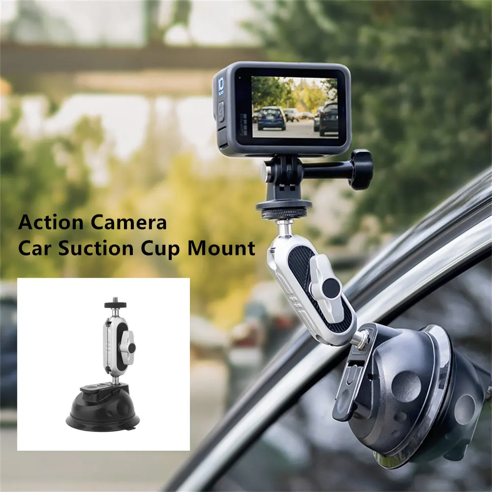 

Алюминиевый Автомобильный кронштейн на присоске для телефона Gopro 11 10 Insta360 X3 Gopro Аксессуар автомобильный держатель телефона для Iphone 14 Samsung