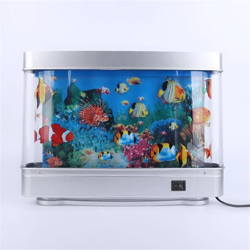 Artificial Tropical Fish Tank Lamps Aquarium Decorative Night Light Virtual Ocean Dynamic LED Table Lamp Cute Room Decor Gifts